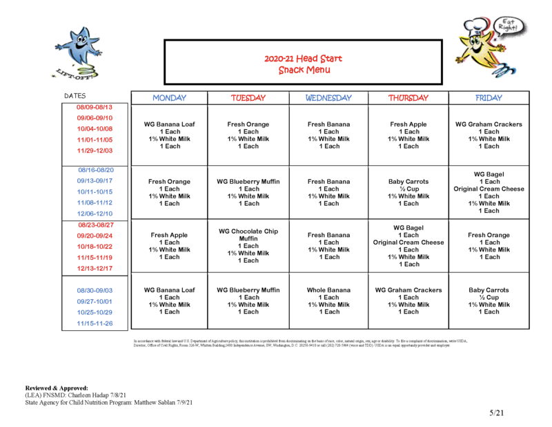 School Menu 4