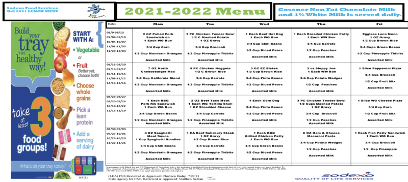School Menu 10