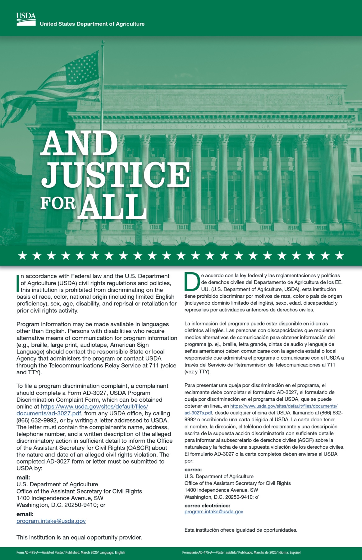 Updated Justice For All Poster